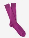 J.mclaughlin Men's Ribbed Socks Ultra Violet | Cotton/nylon/spandex In Pink