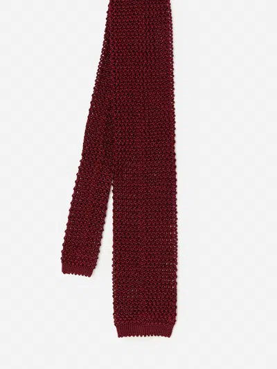 J.mclaughlin Men's Silk Knit Tie Ginger In Brown