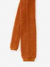 J.mclaughlin Men's Silk Knit Tie Orange In Orange