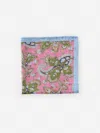 J.mclaughlin Men's Silk Pocket Square In Floral Green In Multi