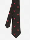 J.mclaughlin Men's Silk Tie In Fox Head Black/red In Black