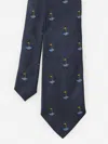 J.mclaughlin Men's Silk Tie In Golf Navy In Blue
