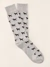 J.mclaughlin Men's Socks In Labrador Light Heather Gray/black | Cotton/nylon/spandex In Blue