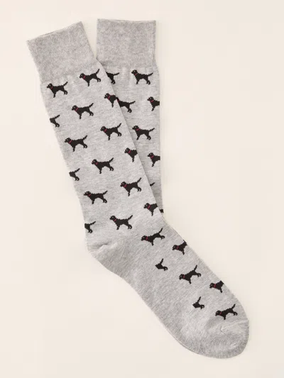 J.mclaughlin Men's Socks In Labrador Light Heather Gray/black | Cotton/nylon/spandex In Blue