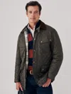 J.mclaughlin Men's Trials Quilted Jacket Dark Olive In Green