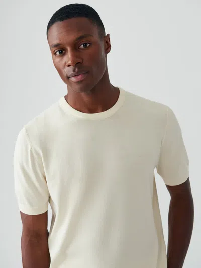 J.mclaughlin Men's Ventura Sweater T-shirt Egret White In Multi