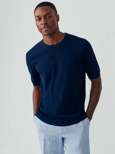 J.mclaughlin Men's Ventura Sweater T-shirt Navy In Multi