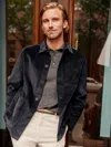 J.mclaughlin Men's Weekender Corduroy Jacket Dark Navy In Blue