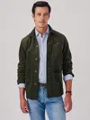 J.mclaughlin Men's Weekender Corduroy Jacket Olive In Green