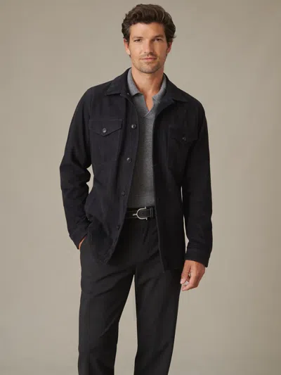 J.mclaughlin Men's William Suede Jacket Navy
