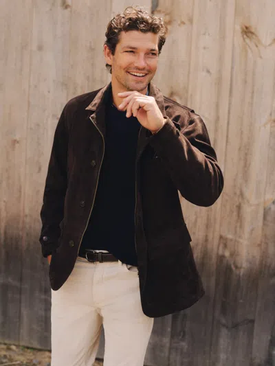 J.mclaughlin Men's Winston Suede Jacket Espresso
