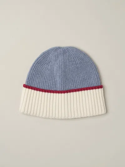 J.mclaughlin Men's Wool Cashmere Beanie Blue/red/off White