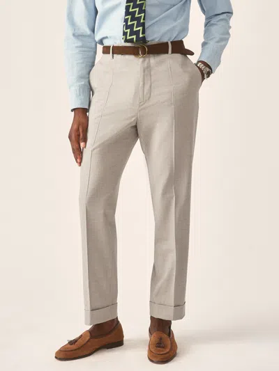J.mclaughlin Men's Wool Oxford Pants Heather Dove Gray In Neutral
