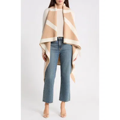 J.mclaughlin Jmclaughlin Milda Wool Blend Poncho In Brown