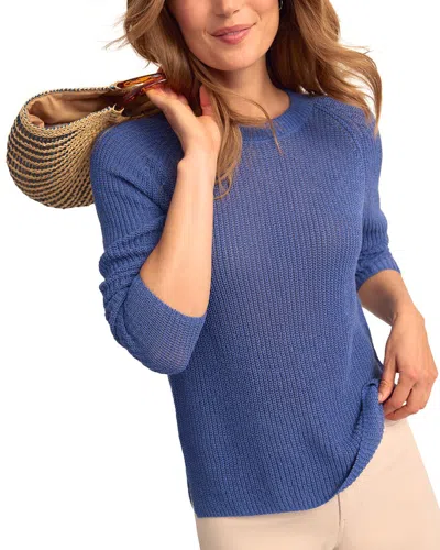 J.mclaughlin Napeague Linen-blend Sweater In Blue