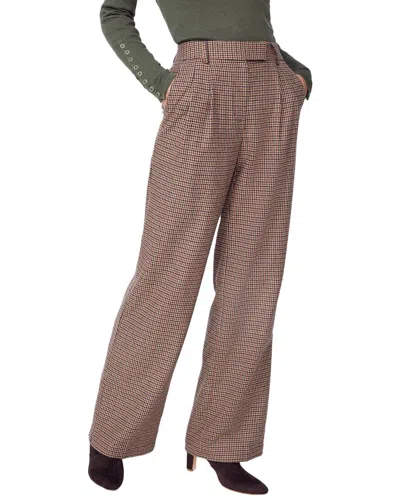 J.mclaughlin Newman Wool-blend Pant In Brown