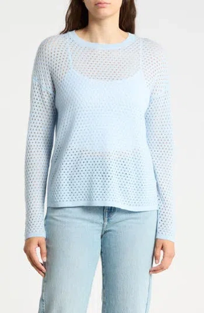 J.mclaughlin Jmclaughlin Philomena Open Knit Sweater In Blue
