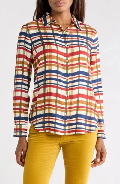 J.mclaughlin Jmclaughlin Plaid Button-up Shirt In Multi