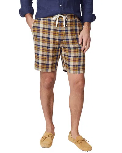 J.mclaughlin Plaid Griffin Linen Short In Multi