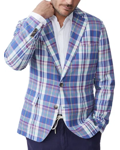 J.mclaughlin Plaid Mccown Jacket In Blue