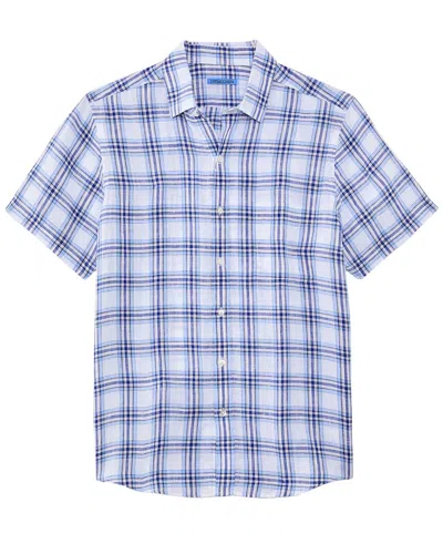J.mclaughlin J. Mclaughlin Plaid Montauk Woven Shirt In Blue