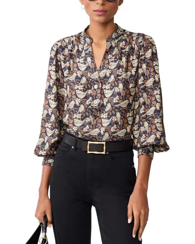 J.mclaughlin Rashell Silk-blend Blouse In Multi