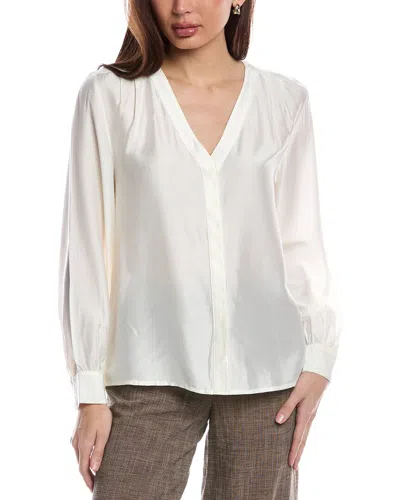 J.mclaughlin Rinaldo Silk-blend Blouse In White