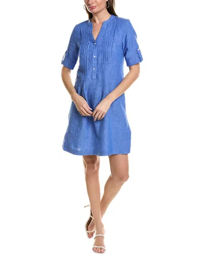 J.mclaughlin Riviera Loose Fit Linen Mini Dress In Blue
