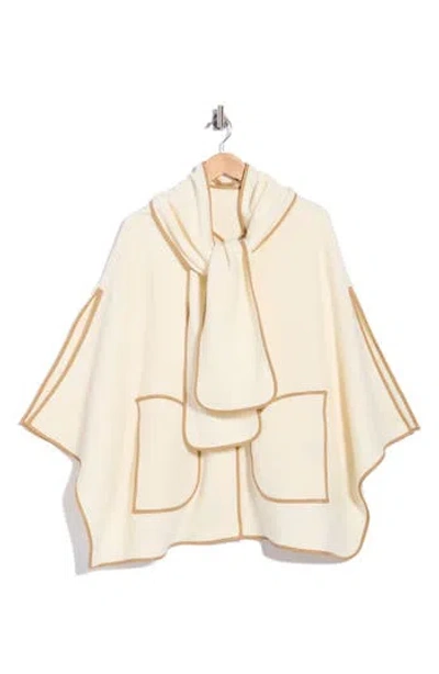 J.mclaughlin Jmclaughlin Sabrina Poncho With Scarf Neck In Neutral