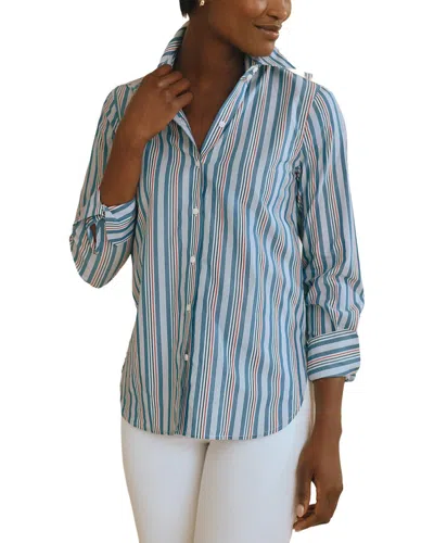 J.mclaughlin Sloane Blouse In Blue