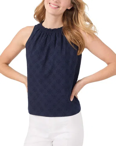 J.mclaughlin Solid Patty Blouse In Blue