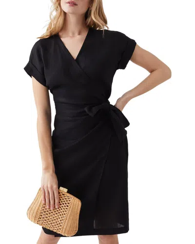 J.mclaughlin Soraya Linen Dress In Black