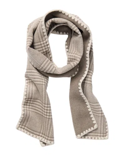 J.mclaughlin Valais Wool-blend Scarf In White