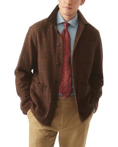 J.mclaughlin Weekender Wool-blend Jacket In Brown