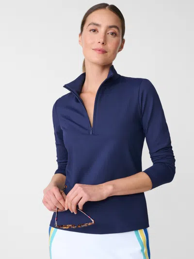 J.mclaughlin Women's Ace 1/4 Zip Top Navy In Blue