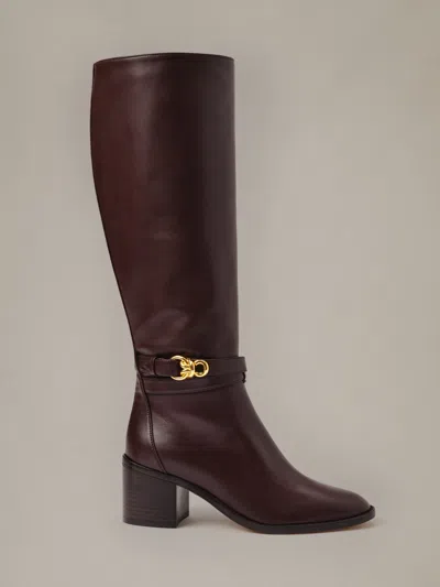 J.mclaughlin Women's Addison Leather Boots Dark Brown In Multi