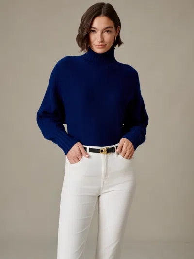 J.mclaughlin Women's Adrian Cashmere Turtleneck Top Midnight In Pink