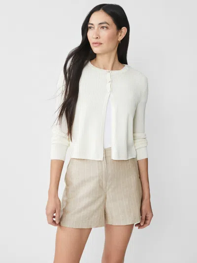 J.mclaughlin Women's Aleesha Cardigan Egret White