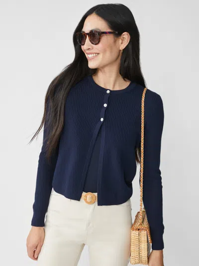 J.mclaughlin Women's Aleesha Cardigan Navy In Blue