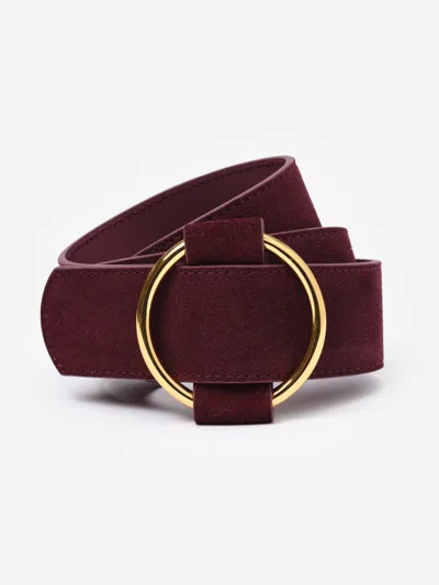 J.mclaughlin Women's Amelia Suede Belt Cabernet/gold