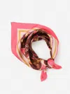 J.mclaughlin Women's Amoura Silk Scarf In The Wild Square Brown In Pink