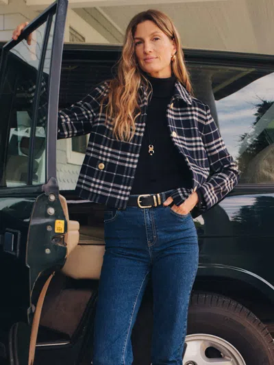 J.mclaughlin Women's Anne Jacket In Plaid Navy