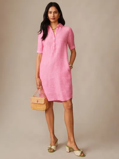 J.mclaughlin Women's Arissa Linen Dress Peony In Pink