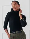 J.mclaughlin Women's Arlette Turtleneck Top Black In Black