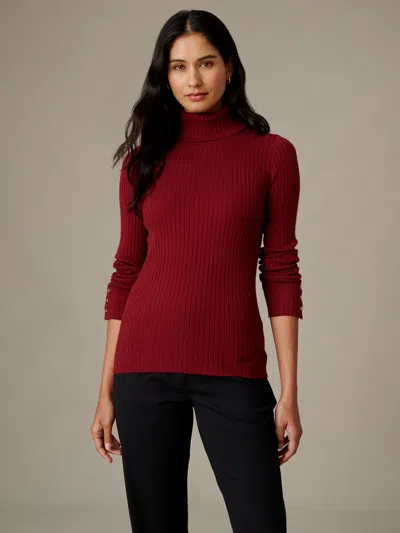 J.mclaughlin Women's Arlette Turtleneck Top Bordeaux In Red