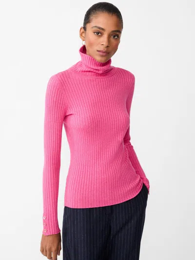 J.mclaughlin Women's Arlette Turtleneck Top Heather Blush In Pink