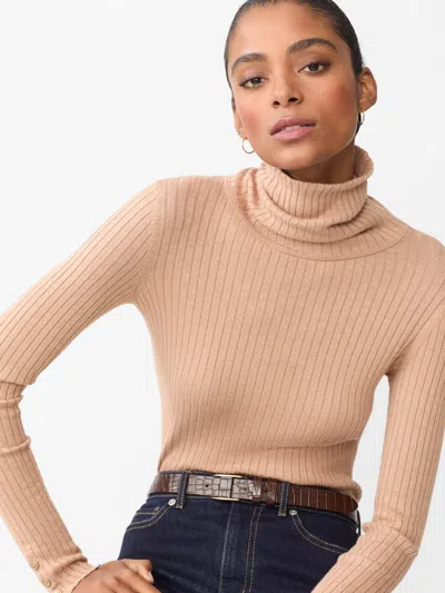 J.mclaughlin Women's Arlette Turtleneck Top Heather Camel In Neutral