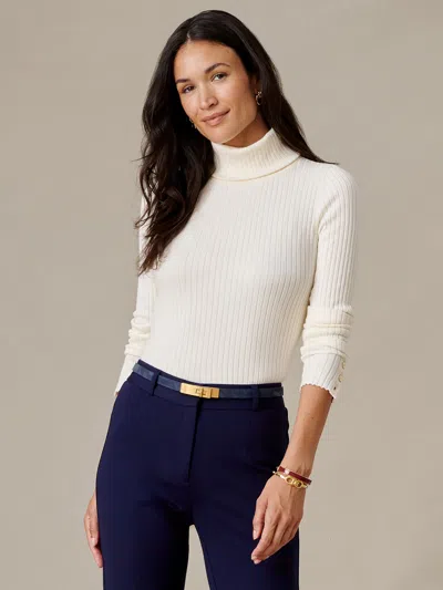 J.mclaughlin Women's Arlette Turtleneck Top Ivory In Neutral