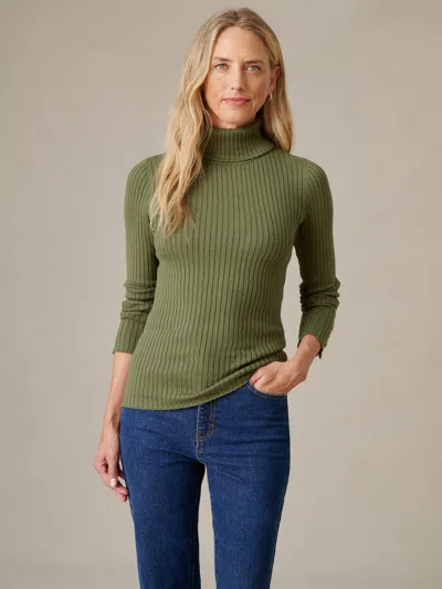 J.mclaughlin Women's Arlette Turtleneck Top Moss In Green