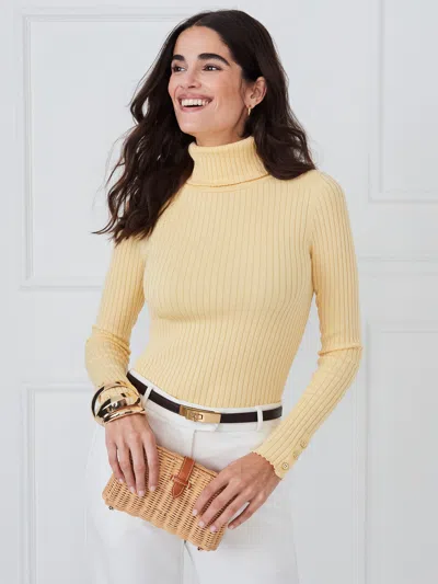J.mclaughlin Women's Arlette Turtleneck Top Pale Yellow